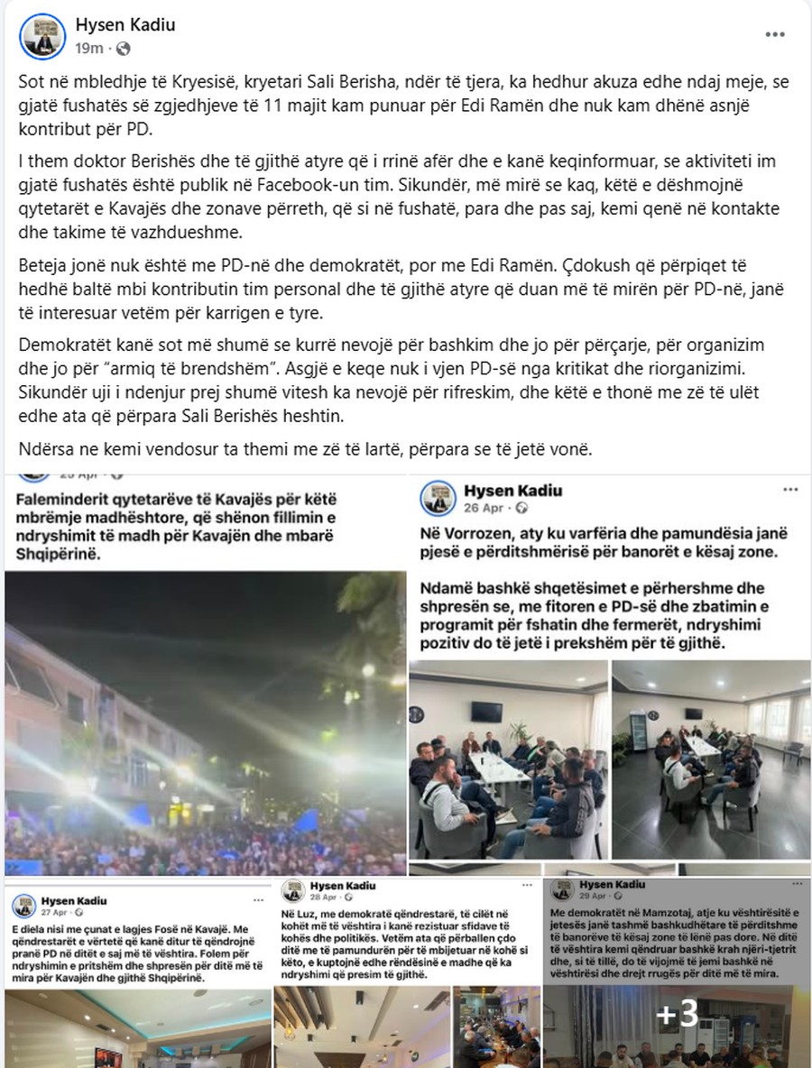 Berisha e akuzoi se punoi për Ramën, reagon më i votuari i