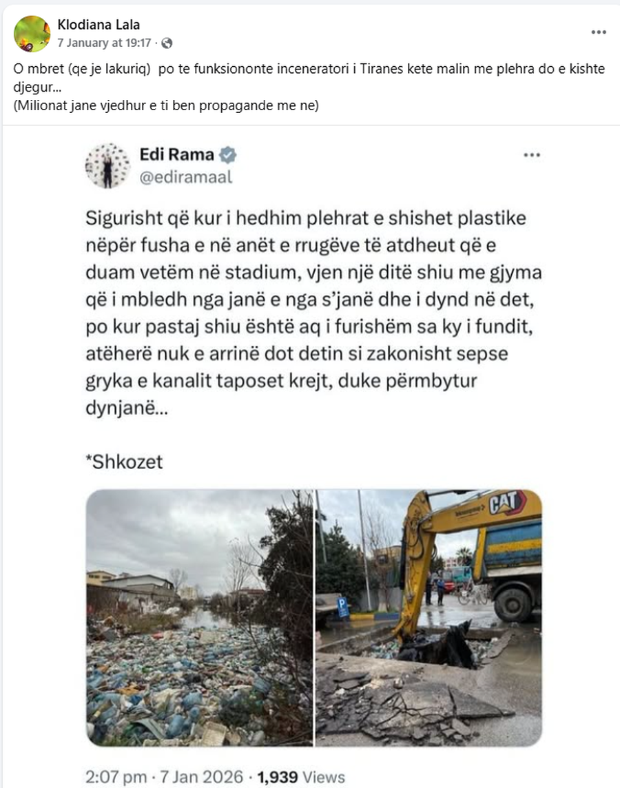 Ironizoi deklarat&euml;n e tij p&euml;r plehrat dhe p&euml;rmbytjet,