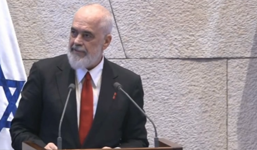 Kryeministri Rama n&euml; Izrael, mban fjal&euml;n n&euml; parlament: Nder