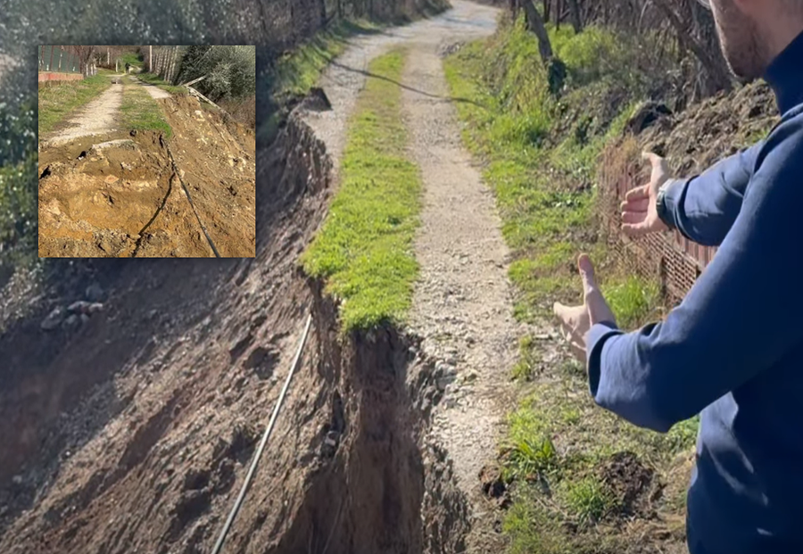 Shembet rruga q&euml; lidh 2 fshatrat n&euml; Fush&euml; Kruj&euml;, izolohen