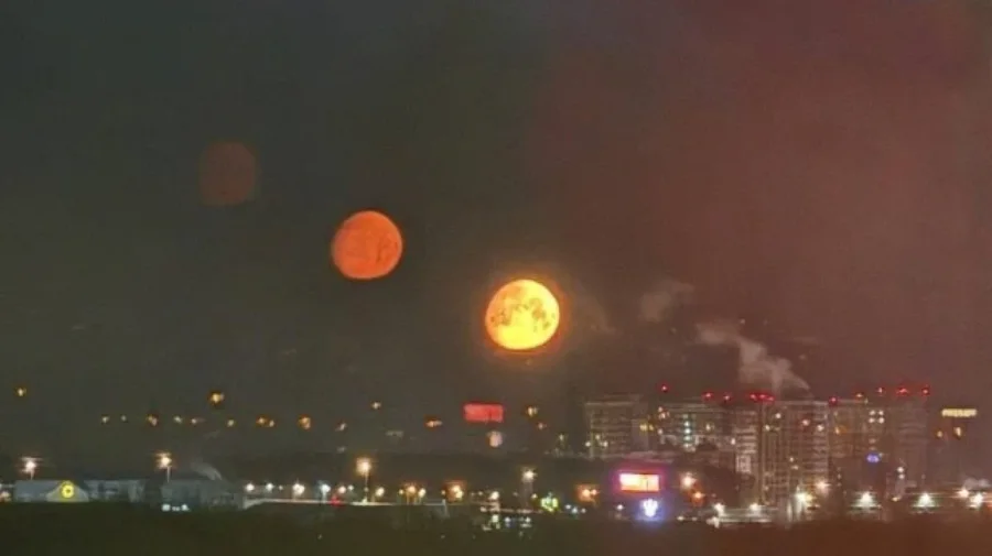 VIDEO/ Tre hëna ndriçuan qiellin e Moskës. Fenomeni i