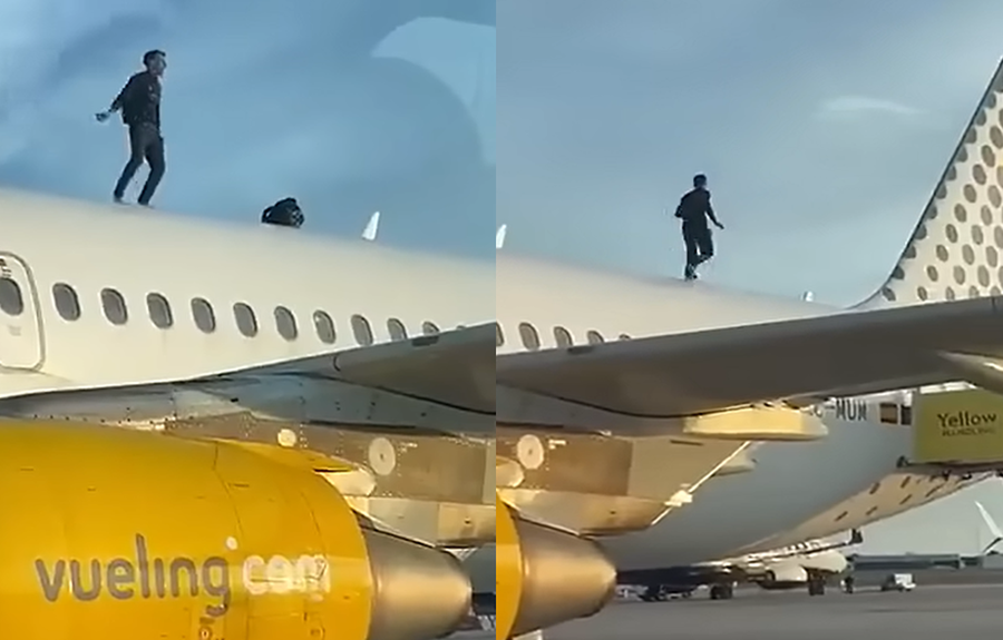 VIDEO/ Marokeni ngjitet sip&euml;r aeroplanit t&euml; pasagjer&euml;ve n&euml;