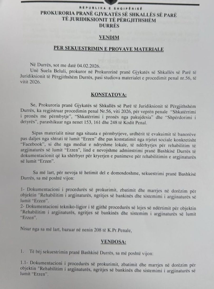 P&euml;rmbytjet n&euml; Sukth si pasoj&euml; e nd&euml;rhyrjes n&euml;