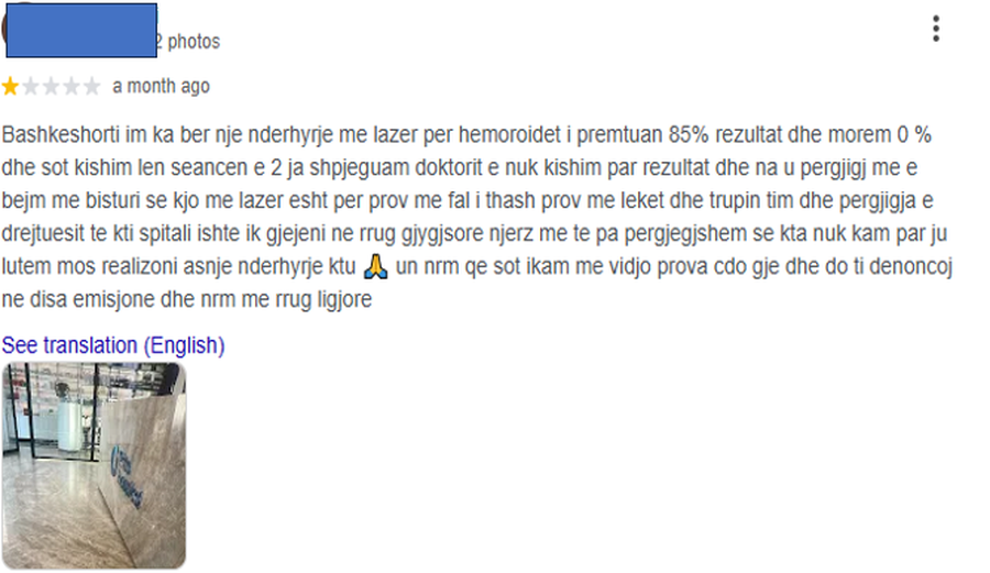 Biznesmeni humbi jet&euml;n, "Trita Hospital" dhe