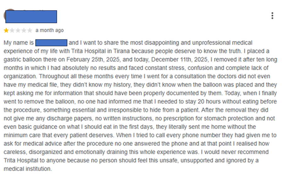 Biznesmeni humbi jet&euml;n, "Trita Hospital" dhe