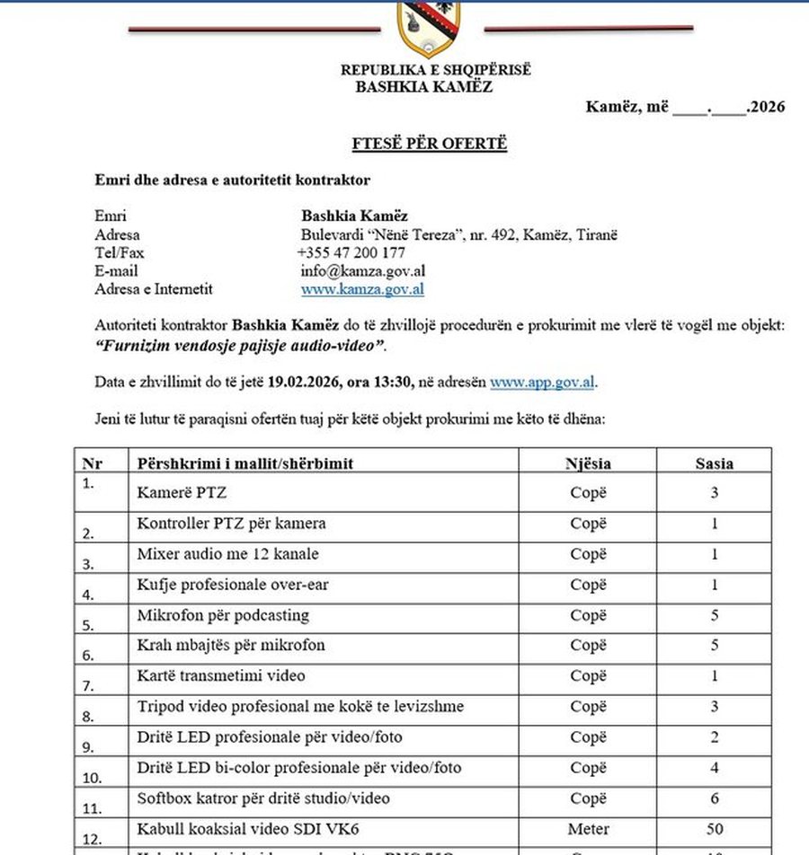 Rakip Suli kthehet "YouTuber": Bashkia e Kamz&euml;s hap tender