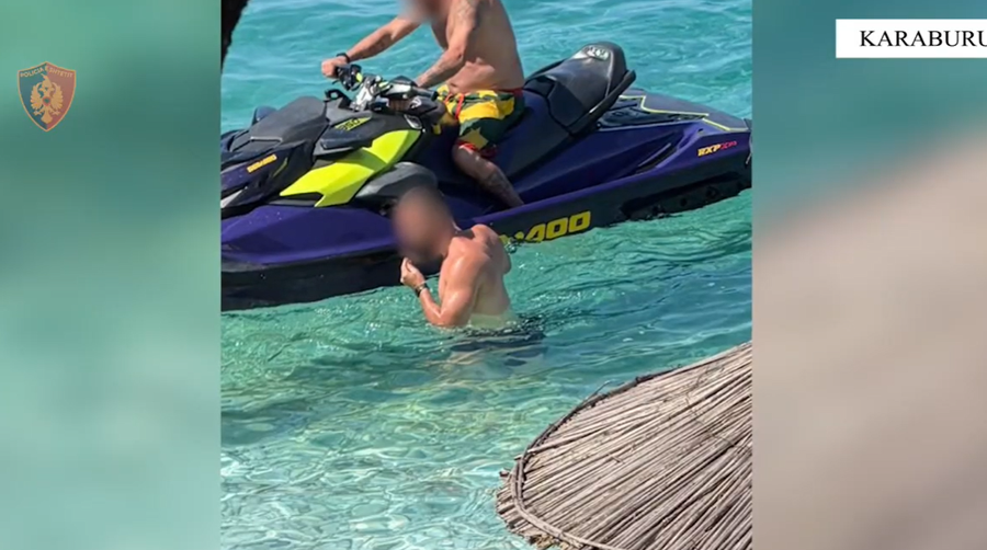VIDEO/ Rrezikoi pushuesit n&euml; Karaburun me &ldquo;Jet Ski&rdquo;, gjobitet