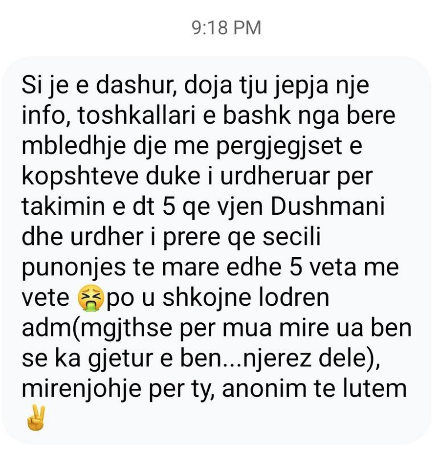 Denoncimi: Administrata e jugut n&euml;n presion p&euml;r takimin e Ram&euml;s
