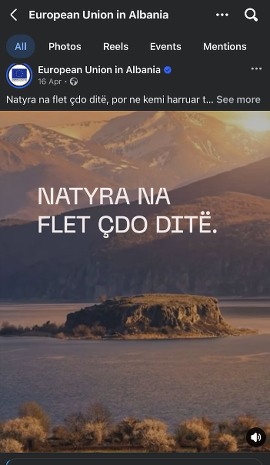 Spotet p&euml;r natyr&euml;n dhe shfaqja e flamingove n&euml; videot e BE, a