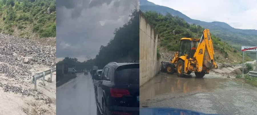 Reshjet e shiut shkaktojn&euml; rr&euml;shqitje dherash e gur&euml;sh nga