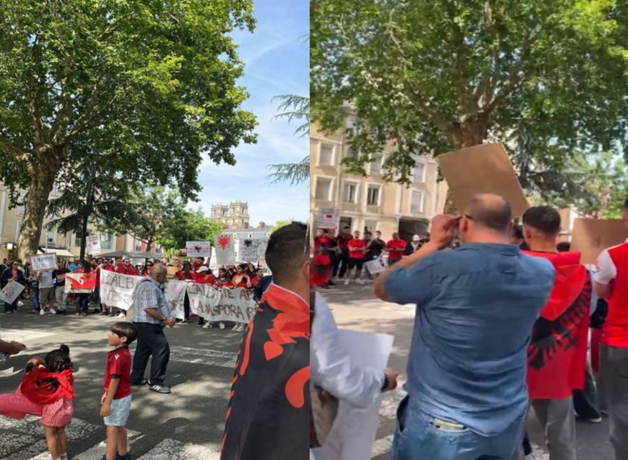Diaspora proteston edhe n&euml; Rennes t&euml; Franc&euml;s, qindra