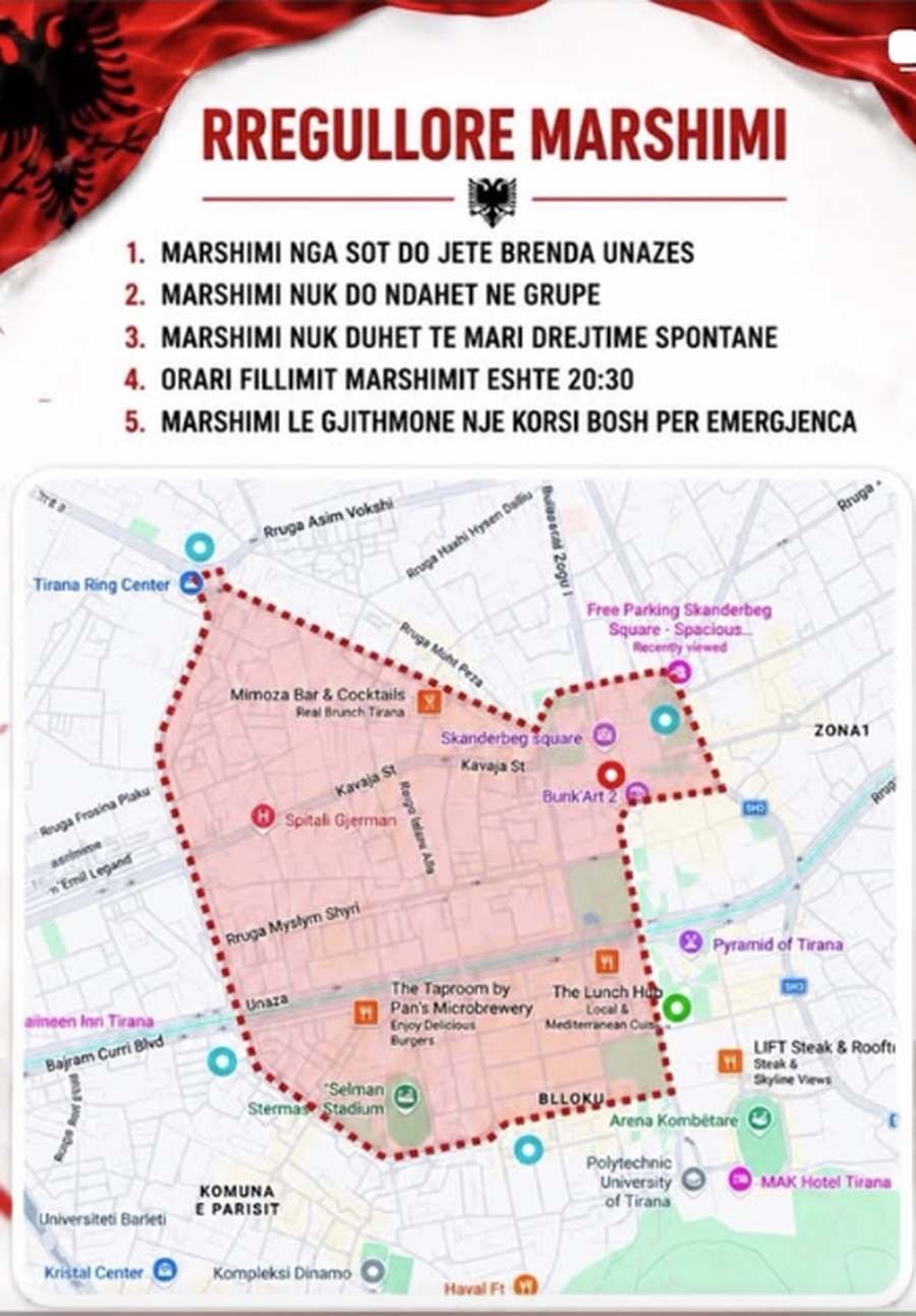 Protesta qytetare ndryshon itinerarin, Fjoralba Ponari publikon hartën dhe