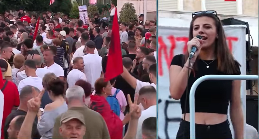 Protesta e 17-të kundër qeverisë, studentja i përgjigjet