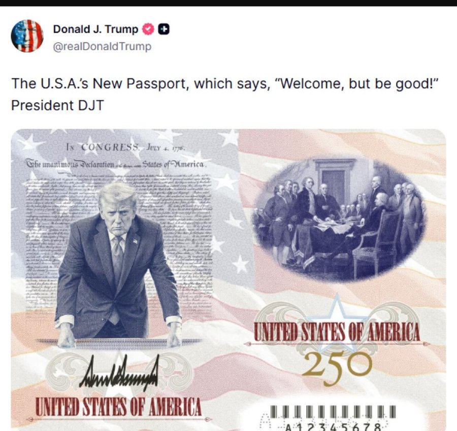 250-vjetori i SHBA-s&euml;, Trump prezanton pasaport&euml;n e re amerikane me
