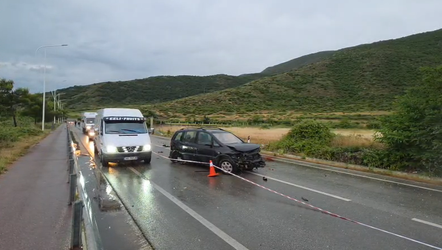Aksident i r&euml;nd&euml; n&euml; aksin Kor&ccedil;&euml;&ndash;Pogradec, humb
