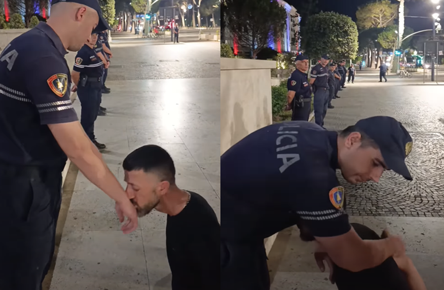 U lirua nga qelia, protestuesi puth duart e polic&euml;ve, efektiv&euml;t e