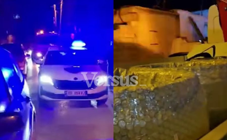 FOTOT/ Me eskort&euml; policie, mb&euml;rrin tubi q&euml; la Vlor&euml;n