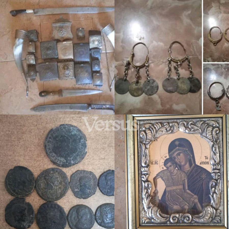 Shpata, unaza, monedha ari e argjendi, grabit&euml;sit i shesin hapur thesaret