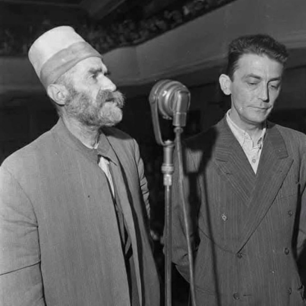 Father and son before the firing squad