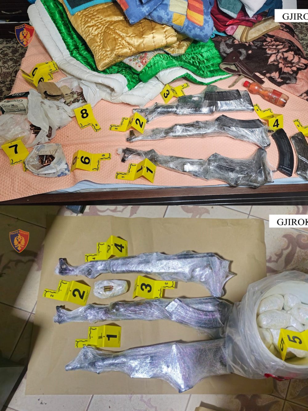 Zbulohen arsenal armësh dhe municionesh në banesat e vrasësve me