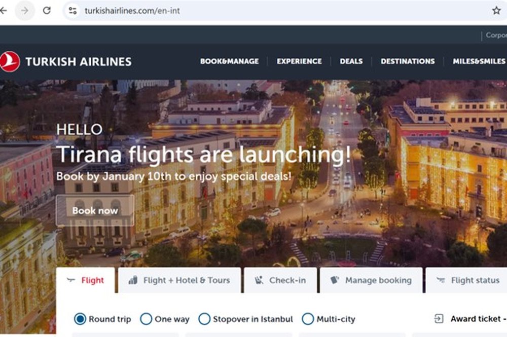 Turkish Airlines sposton Air Albania, do filloj&euml; fluturimet me