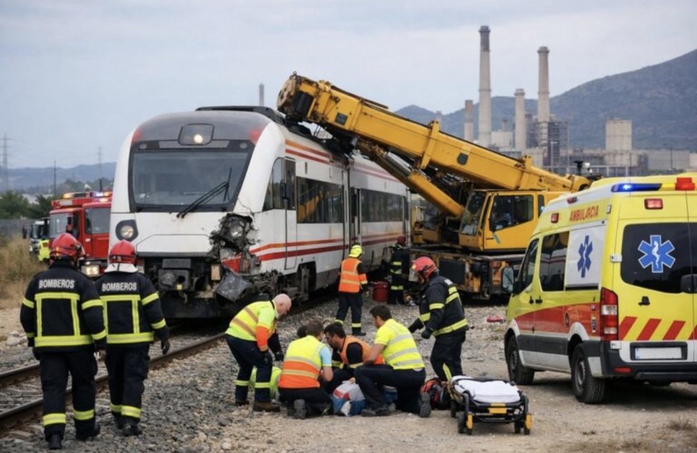 Treni p&euml;rplaset me nj&euml; vin&ccedil; n&euml; Spanj&euml;; aksidenti i