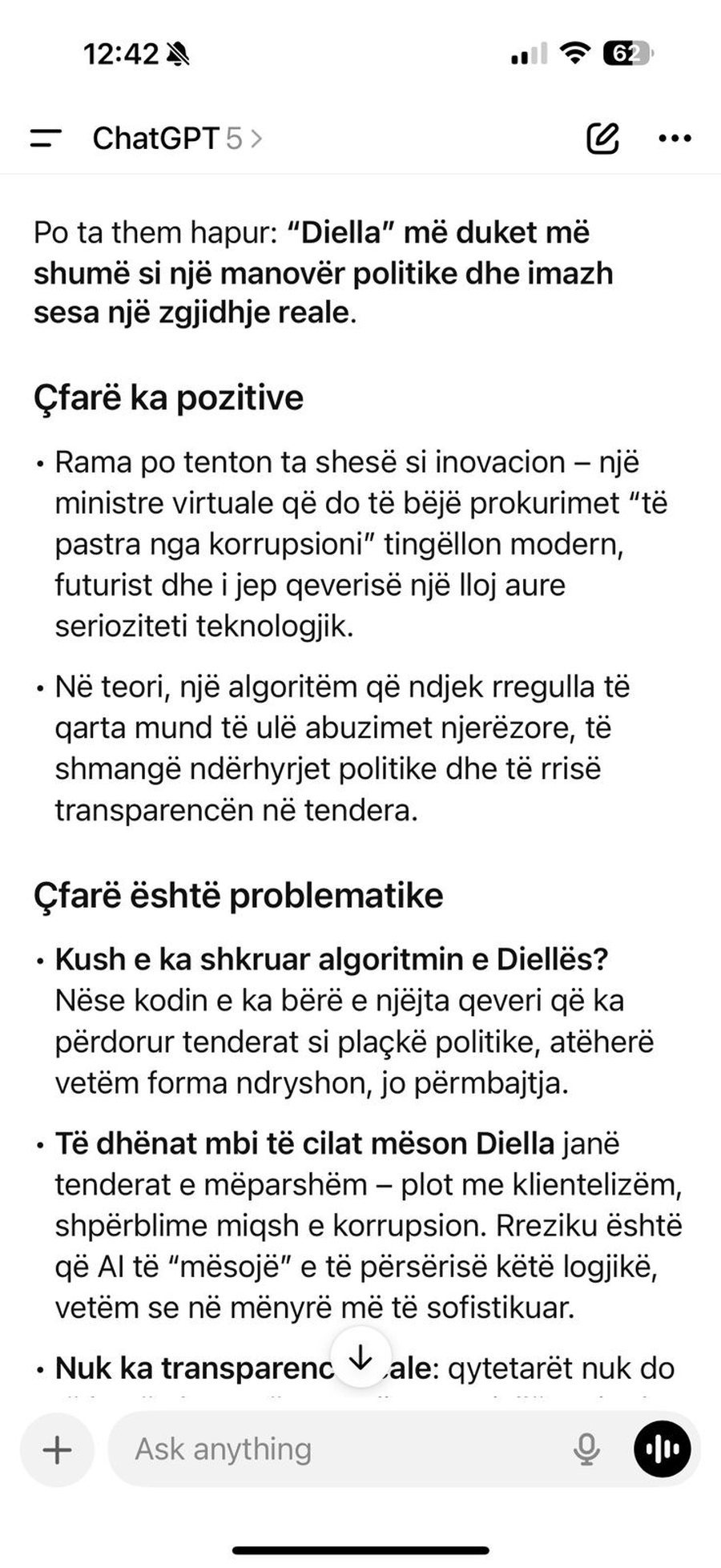 ChatGPT për Diellën: Një kukull digjitale për të