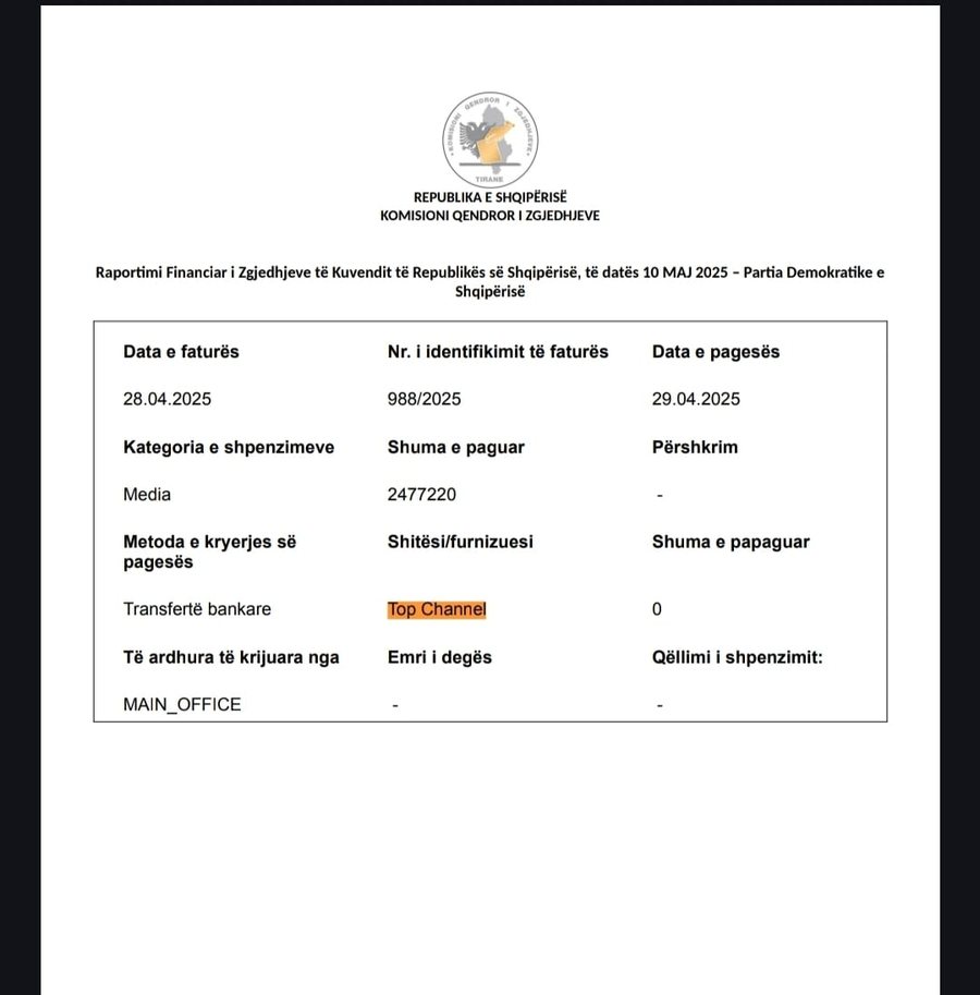 Zbulohen pagesat e PD ndaj dy televizioneve më të mëdha në