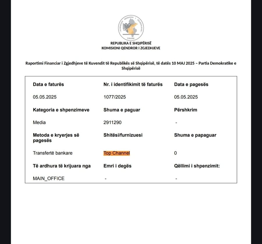 Zbulohen pagesat e PD ndaj dy televizioneve më të mëdha në