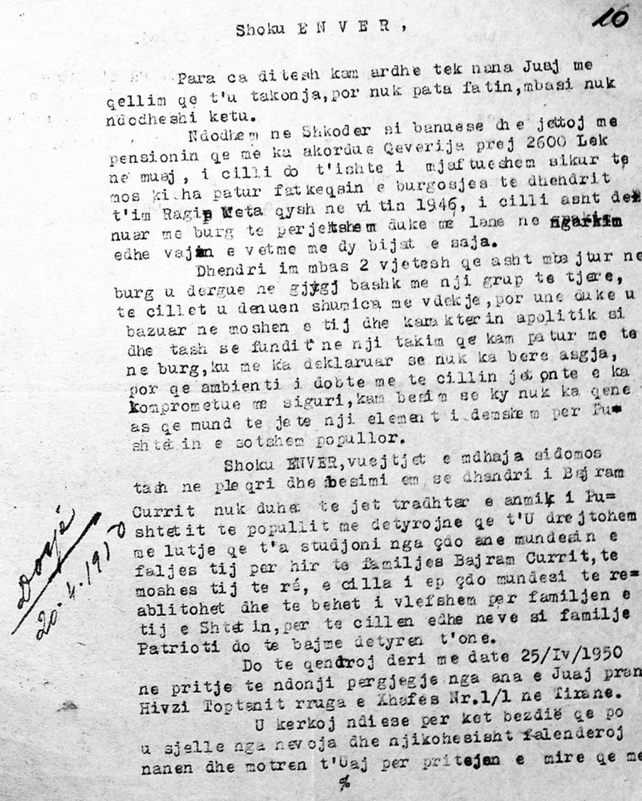 "Po më shkatërrojnë jetën dhe artin”: Letra e