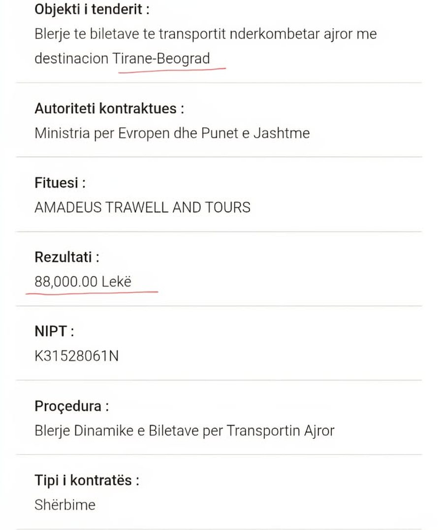 Ministria e Jashtme hap tendera për bileta udhëtimi, i anulon