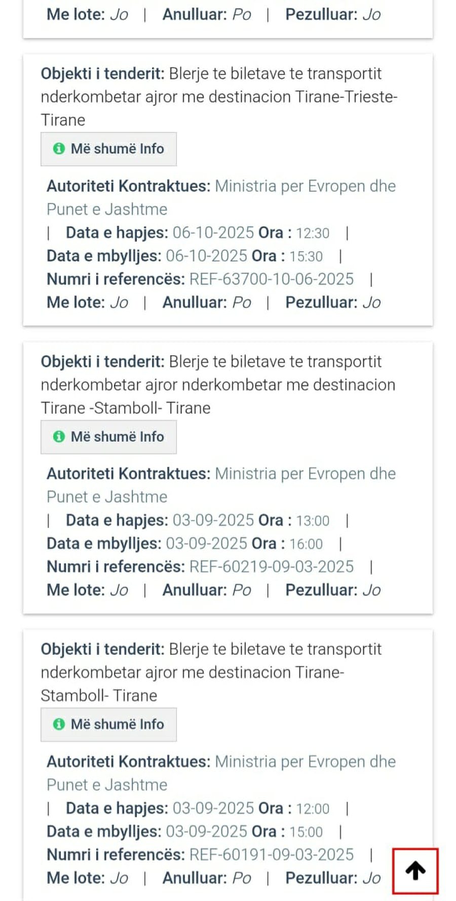 Ministria e Jashtme hap tendera për bileta udhëtimi, i anulon