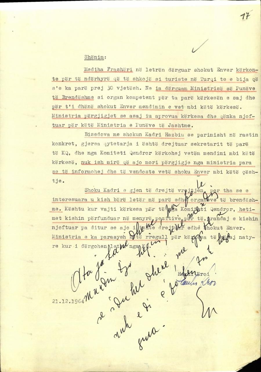 Si Enver Hoxha nuk lejoi Mediha Frash&euml;rin t&euml; takonte vajz&euml;n e saj