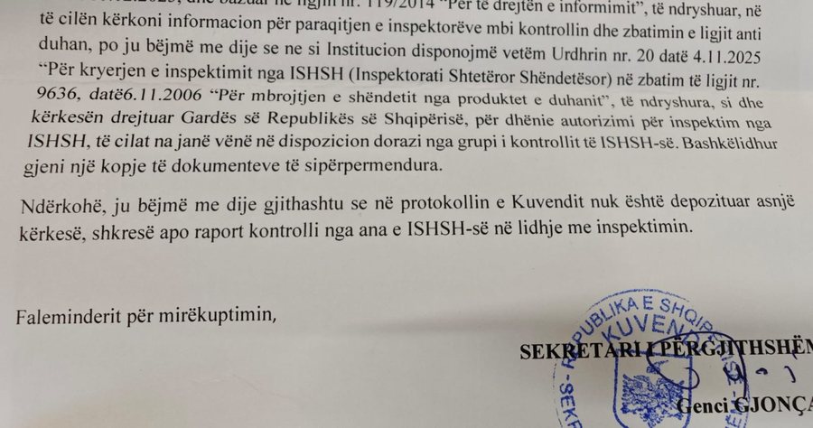 &ldquo;Provokimi pa tym&rdquo;, inspektor&euml;t e sh&euml;ndet&euml;sis&euml;