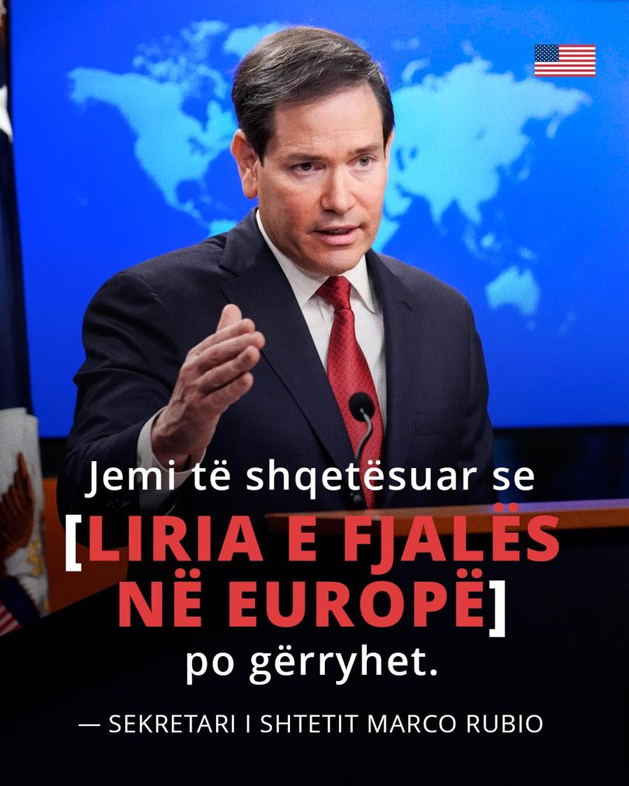 Rubio: Liria e shprehjes, vler&euml; themelore e aleancave me Europ&euml;n/