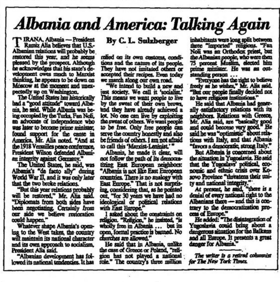 Shanset e humbura t&euml; Ramiz Alis&euml; m&euml; 1990, n&euml; pen&euml;n e