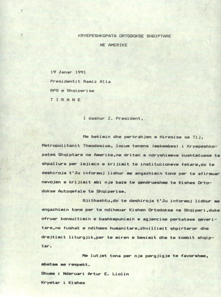 Letra që kërkoi rikthimin e kishave: Kur diaspora ortodokse i shkroi