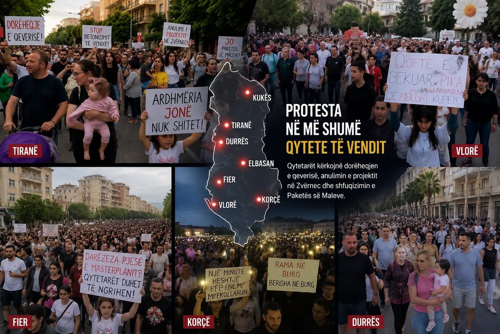 Protestat shtrihen n&euml; disa qytete t&euml; vendit, qytetar&euml;t