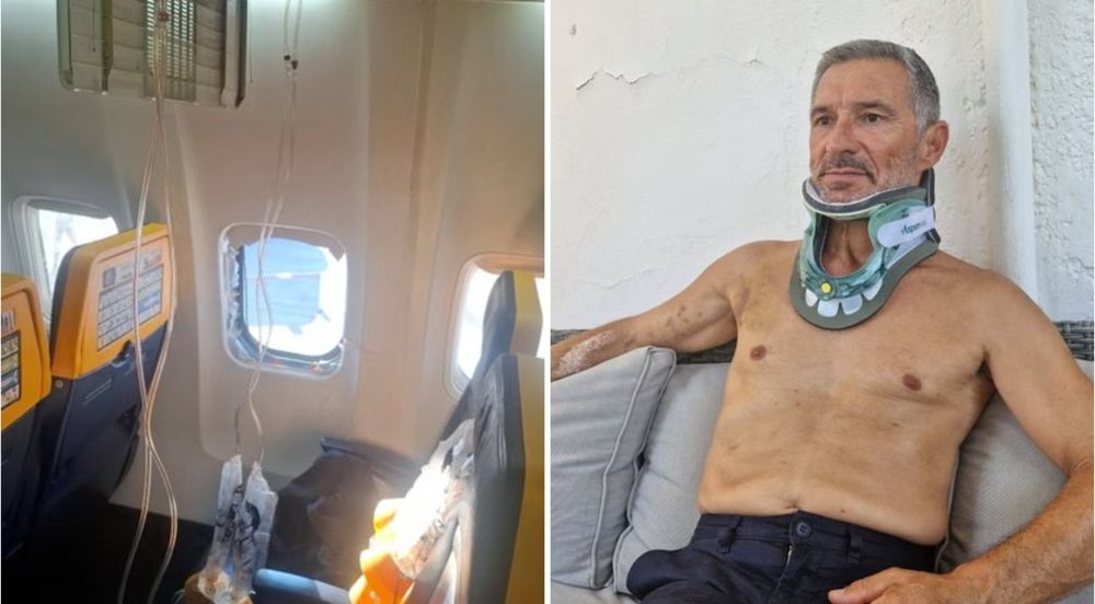 Pasagjeri q&euml; u thith pjes&euml;risht nga dritarja e avionit rr&euml;fen