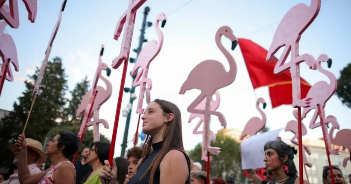  Der Spiegel    Revolucioni i flamingove  në Shqipëri jo vetëm kundër dhëndrit të Trump