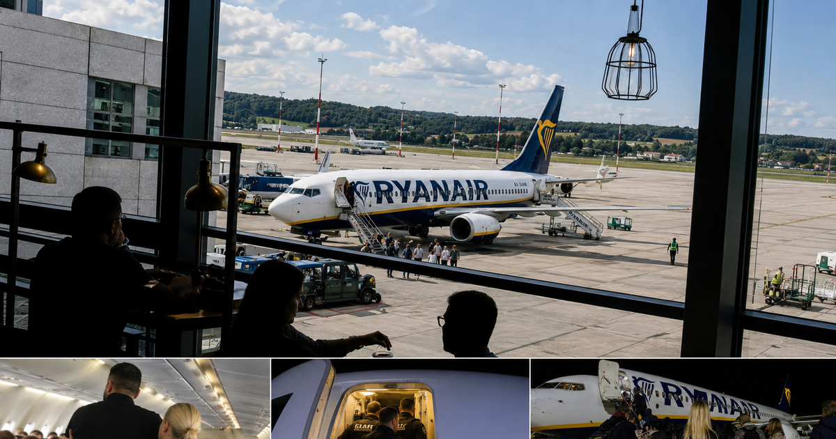 Prag tragjedie  12 orë ankth në ajër  Stuhia  dy ulje emergjente dhe rebelimi i pasagjerëve në fluturimin e  Ryanair  drejt Tiranës 
