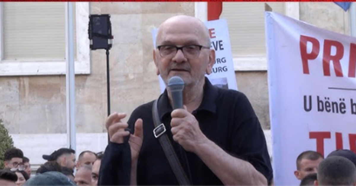 Aktori Mehdi Malkaj në protestë  Për dashurinë jap jetën  për atdheun jap dashurinë 