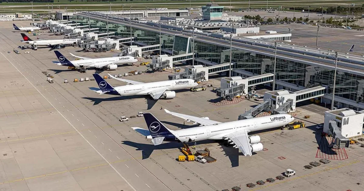 Një dron fluturon pranë Aeroportit të Mynihut  pezullohen përkohësisht fluturimet