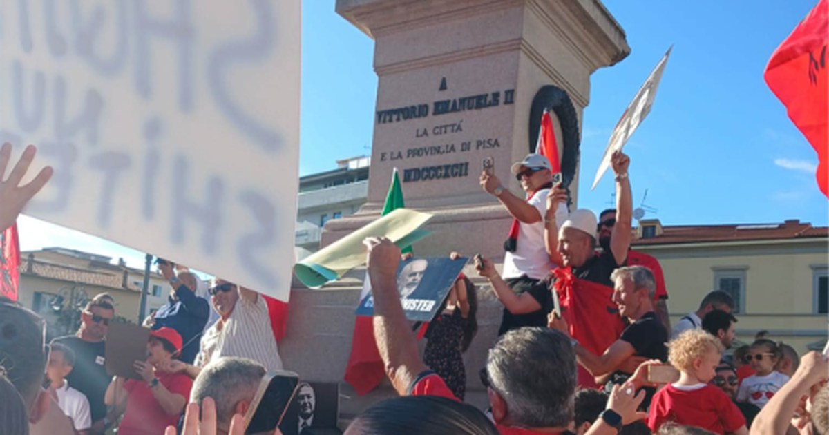 Shqiptarët  protestë edhe në Pisa kundër Qeverisë