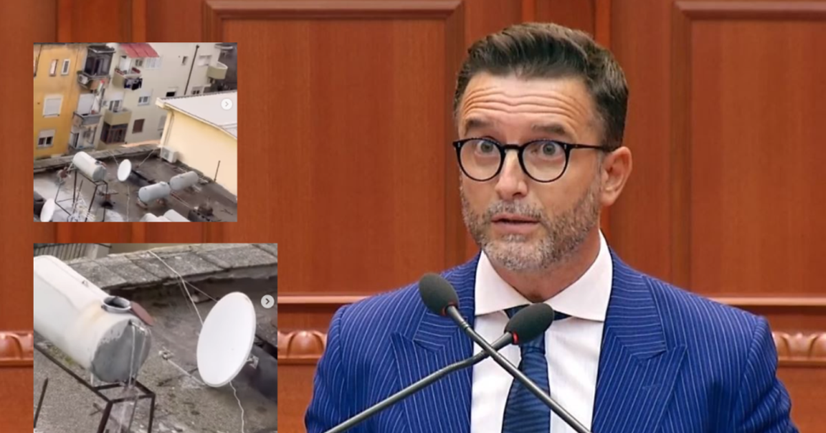  Po rrëzon tarracën e pallatit   Braçe denoncon qytetarin  Ujësjellësi t i ndërpresë ujin dhe ta verifikojë  VIDEO 