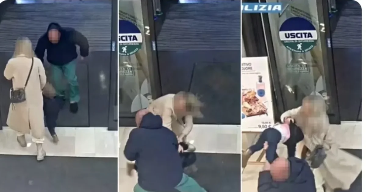 Panik në Bergamo  Burri tenton të rrëmbejë vajzën 1 vjeçare nga duart e të ëmës  VIDEO 