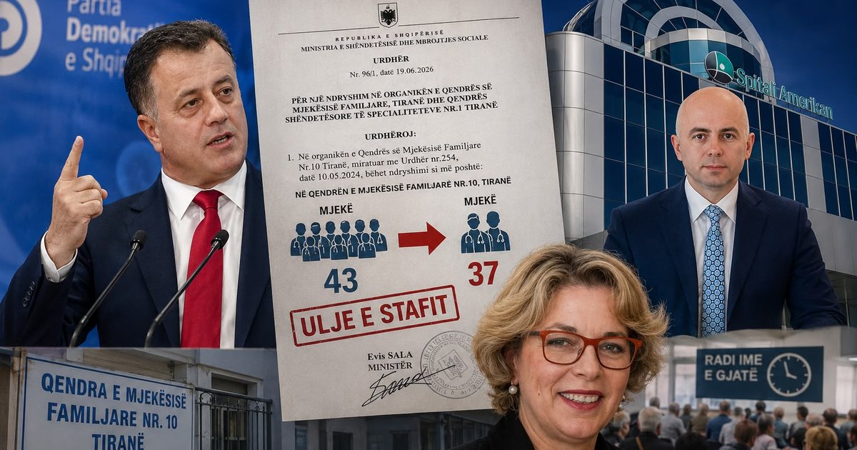 Noka  akuza ministres Evis Sala  Po i shërben Klodian Allajbeut me shkurtimin e stafit në Qendrën Shëndetësore Nr  10