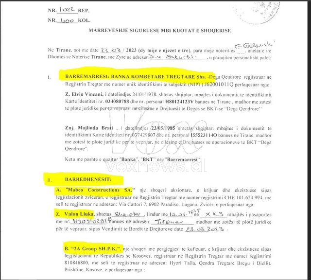 VOXNEWS-Exklusivdokument/ Geld aus dem Llogara-Tunnel