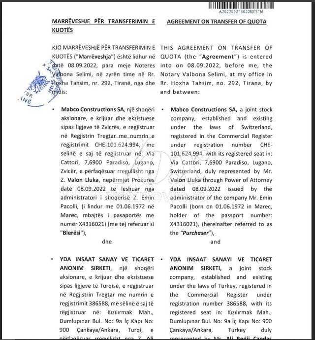 VOXNEWS-Exklusivdokument/ Geld aus dem Llogara-Tunnel