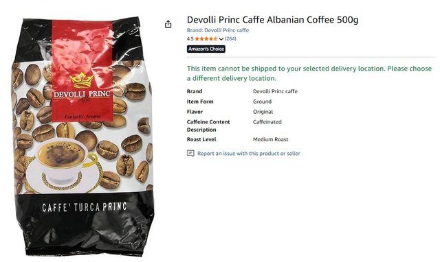 Pretendimet për substanca të palejueshme, Prince Caffe: Lajm i